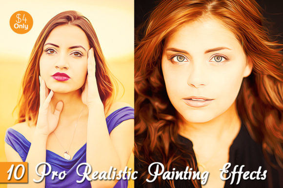 Download 10 Pro Realistic Painting Effects - Painting Collection