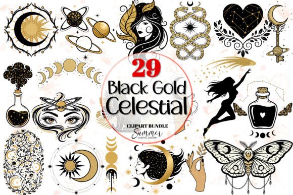 Download Moon Phases, Zodiac &amp; Celestial Clipart - Moon phases Collection